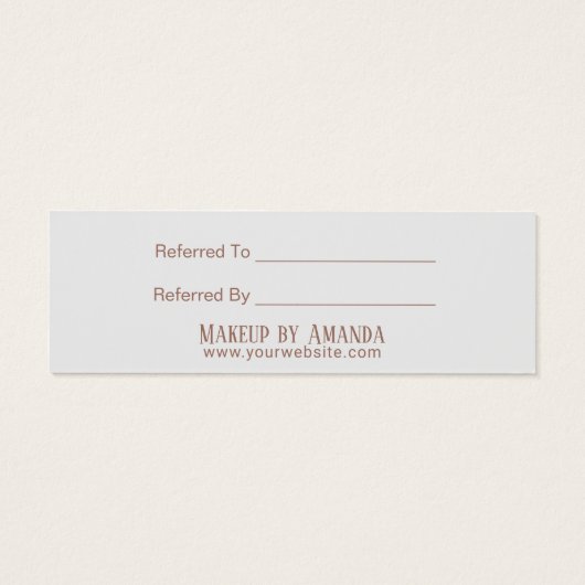 Referral Card | Rose Gold Glitter Beauty Salon (Back)
