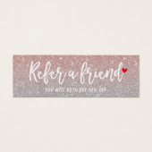 Referral Card | Rose Gold Glitter Beauty Salon (Front)