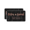 Referral card rose gold typography black marble