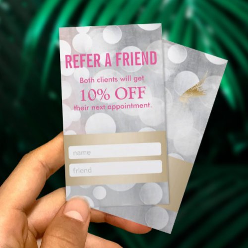 Referral Card  Silver  Gold Eyelash Extensions
