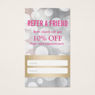 Referral Card | Silver & Gold Eyelash Extensions
