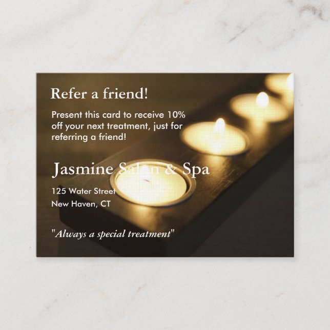 Referral Card with votive candles (Front)
