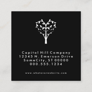 referral heart tree square card