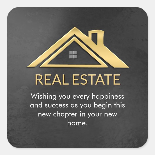 Referral Real Estate Thank You business Square Squ Square Sticker (Front)