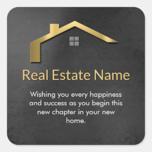 Referral Real Estate Thank You business Square Squ Sticker