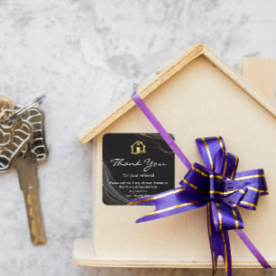 Referral Real Estate Thank You business Square Squ Sticker