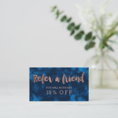 Referral rose gold typography navy blue watercolor (Standing Front)
