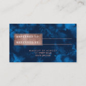 Referral rose gold typography navy blue watercolor (Back)