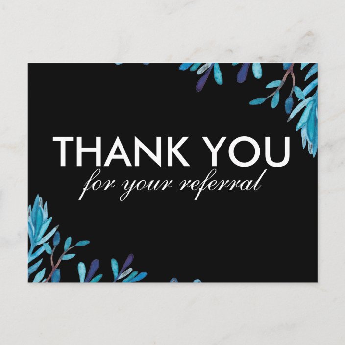 REFERRAL THANK YOU POSTCARD