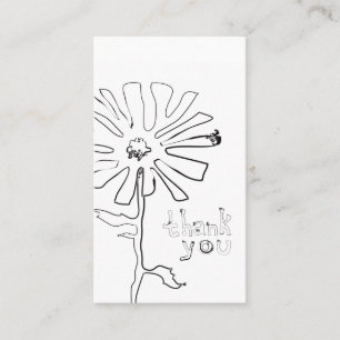 referral thank you squiggle flower