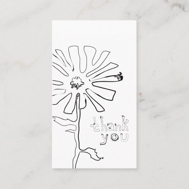 referral thank you squiggle flower card (Front)