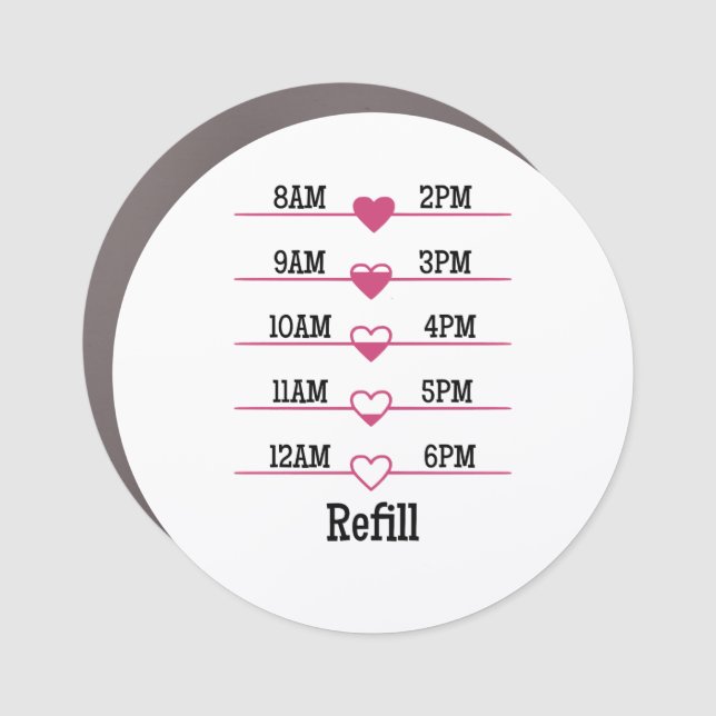 Refill Chart Car Magnet (Front)