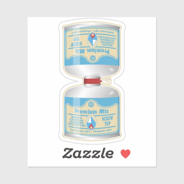 Refilling gas canisters for camp stoves sticker (Sheet)