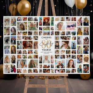 Refined 80th Birthday Photo Collage Board