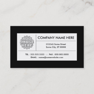 refined black and white business card