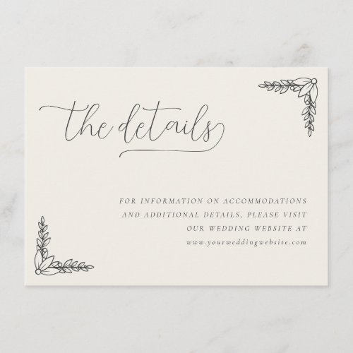 Refined Black Calligraphy With Floral