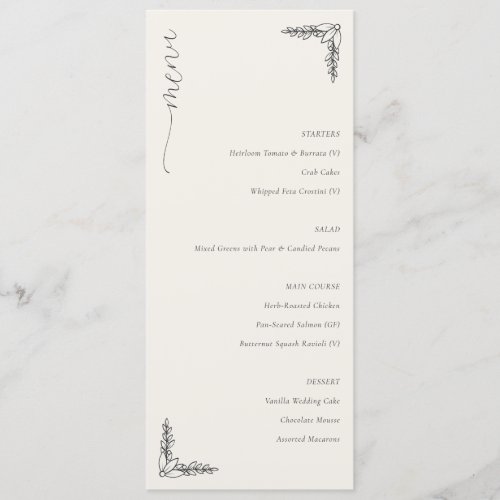 Refined Black Calligraphy With Floral