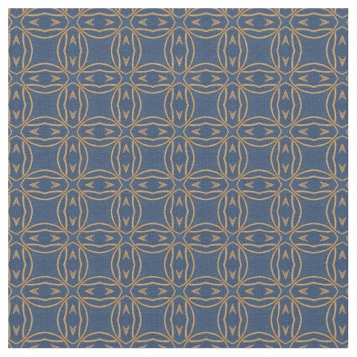 Refined Blue and Gold Designer Fabric
