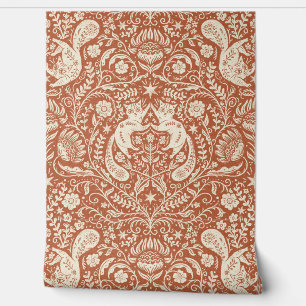 Refined Bohemian Cats - Topaz Dark Wallpaper