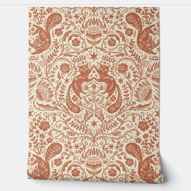 Refined Bohemian Cats - Topaz Light Wallpaper (Unrolling)