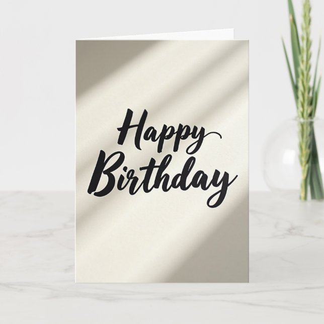 Refined Calligraphy Birthday Card (Front)