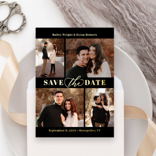 Refined Collage FOIL Wedding Save The Date Card