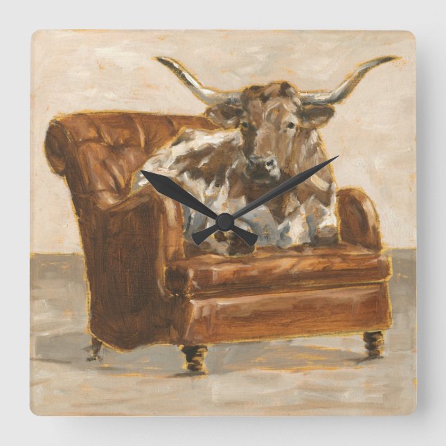 Refined Comfort I Square Wall Clock (Front)