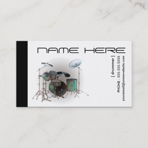 refined drums business card