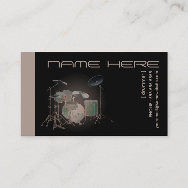 refined drums business card (Front)