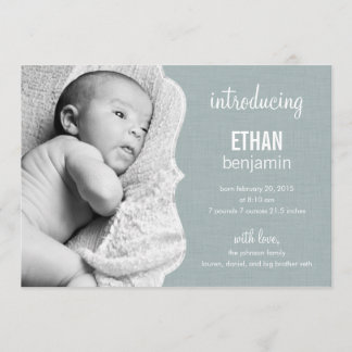 Refined Elegance Baby Birth Announcement