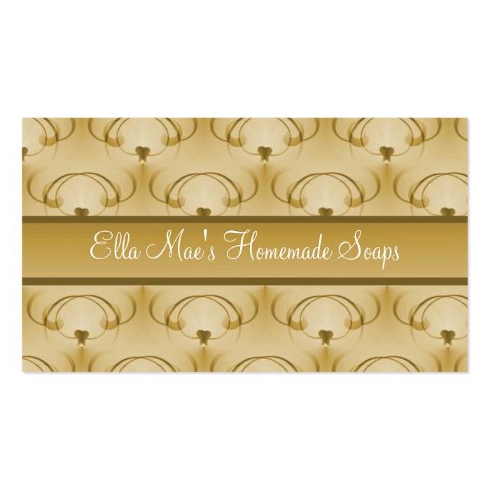 Refined Elegance Business Card, Golden Beige