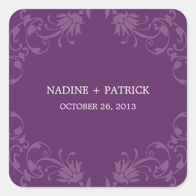 Refined Elegance Favor Sticker or Envelope Seal (P (Front)