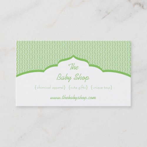 Refined Glam Business Card, Kelly Green