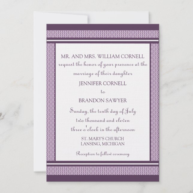 Refined Glam Wedding Invitation (Front)