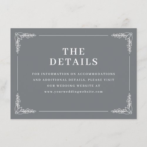 Refined Gray Calligraphy With Floral