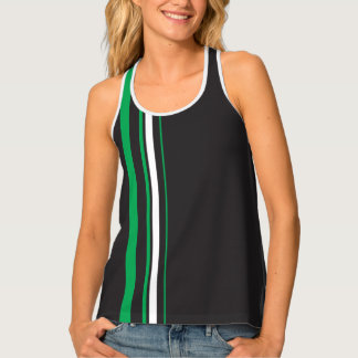 Refined Green Modern Classy Lines Tank Top