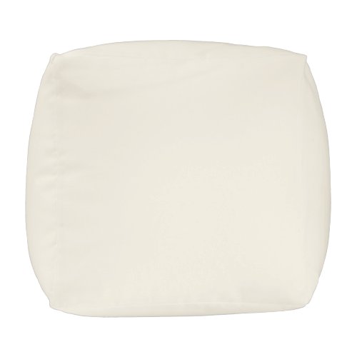Refined Ivory Solid Color Shade Hue SW 0050 Pouf