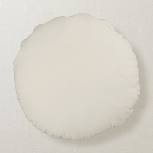 Refined Ivory Solid Color Shade Hue SW 0050 Round Pillow