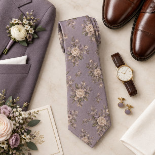 Refined Lavender Heritage Botanical Garden Neck Tie