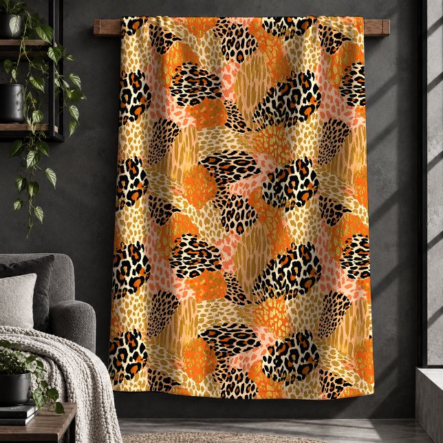 Refined Leopard Print Colorful Modern Throw Blanke (Refined Leopard Print Colorful Modern Throw Blanket)