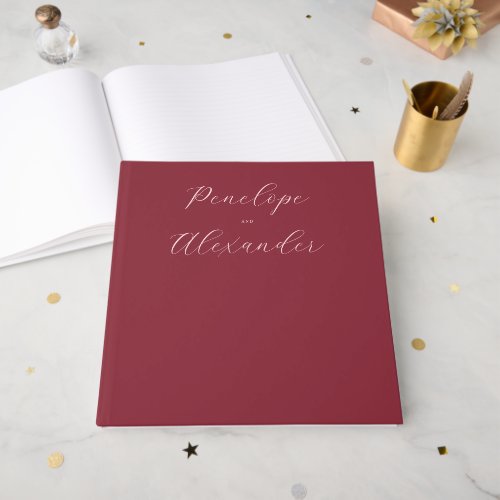 Refined Maroon Calligraphy