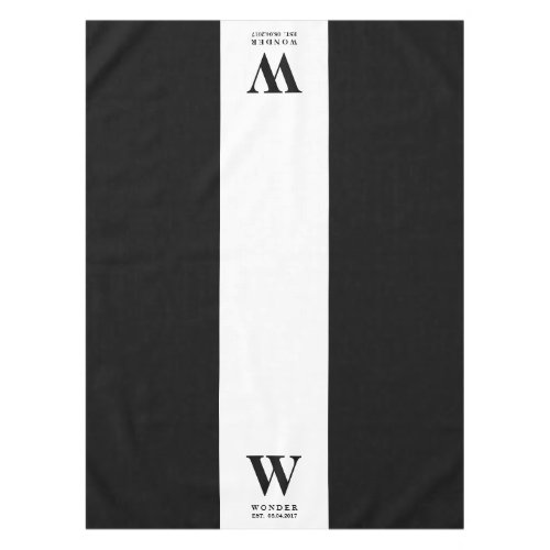 Refined Minimalist Monogram | Black Newly Wed Wedd