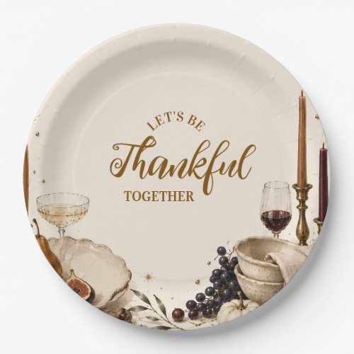 Refined Modern Minimal Friendsgiving Dinner Paper Plates
