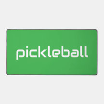 Refined Modern White PICKLEBALL On Bright Green