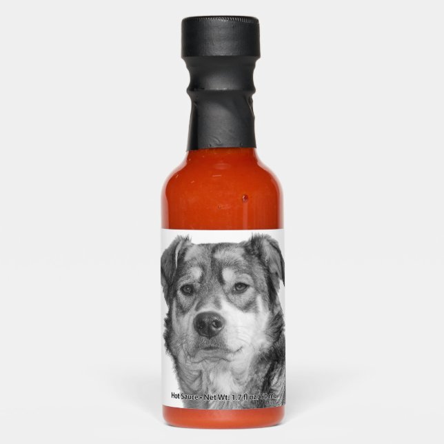 Refined Monochrome Large Mixed Breed Canine Hot Sauces (Front)