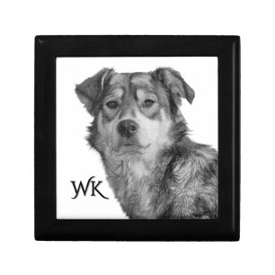 Refined Monochrome Mixed Breed Canine Monogram Gift Box