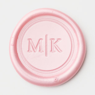 Refined Pink Monogram Seal Wax Seal Sticker