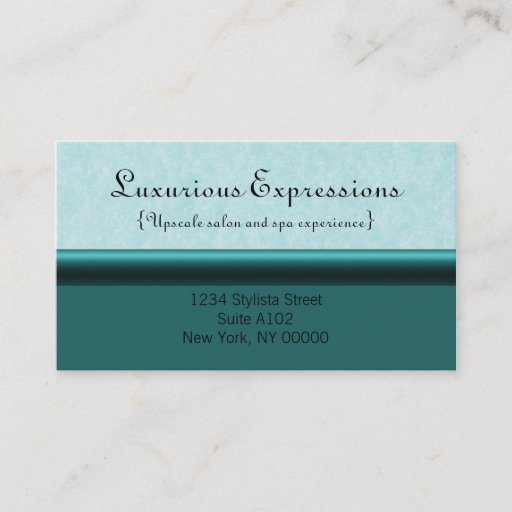 Customizable Refined Pro Business Card, Teal
