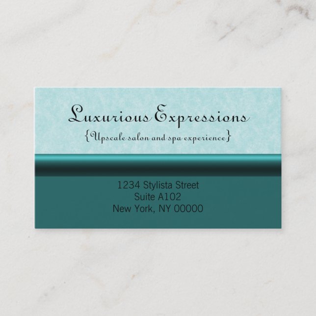 Refined Pro Business Card, Teal Card (Front)