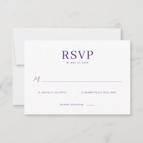 Refined Purple Calligraphy Template
